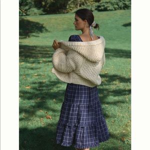 NWT - Anthropologie Greylin Cable-Knit Hoodie Cardigan (M)